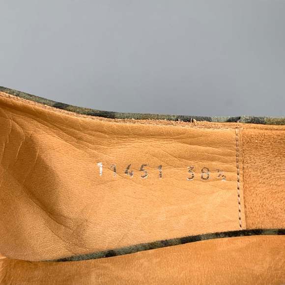 DRIES VAN NOTEN Moss Brown Suede Animal Print Platform Pumps - Picture 6 of 9